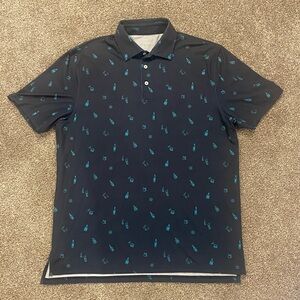 Southern Tide driver southern sling print performance golf polo size large